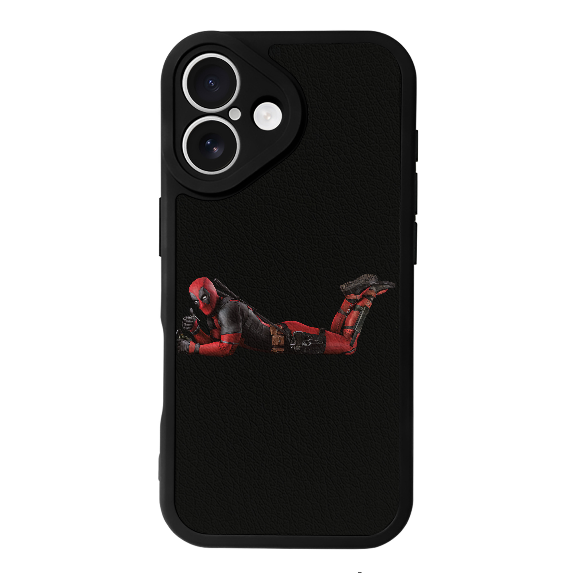 （画像用） Deadpool デッドプール 【iPhone 16シリーズ対応】シリコンスマホケース（レザー調） 材質：シリコン